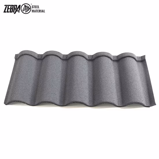Coloured Classical Stone Coated Steel Roofing Tile Seven Wave Terracotta Roof Sheet Panels 1340*420mm