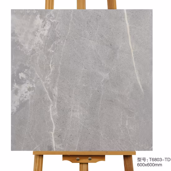 600X600mm Soft Finish Grey Porcelain Tile Floor and Wall for Building
