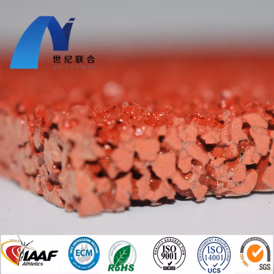 New Safety and Environmentally 5: 1 Pavement Materials Courts Sports Surface Flooring Athletic Running Track